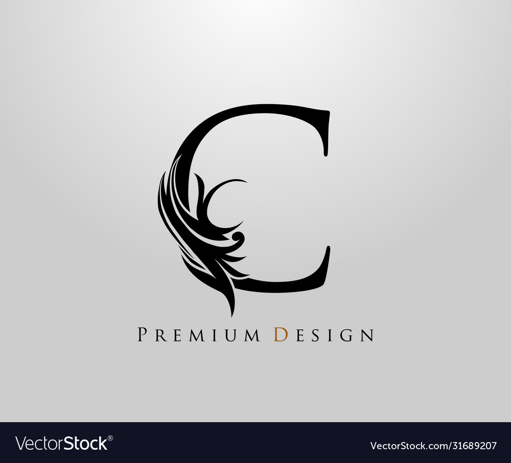 Classic letter c heraldic logo vintage