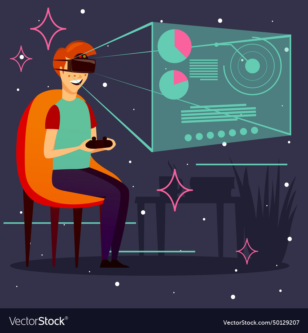 Computer game virtual reality background Vector Image Computer game virtual reality background