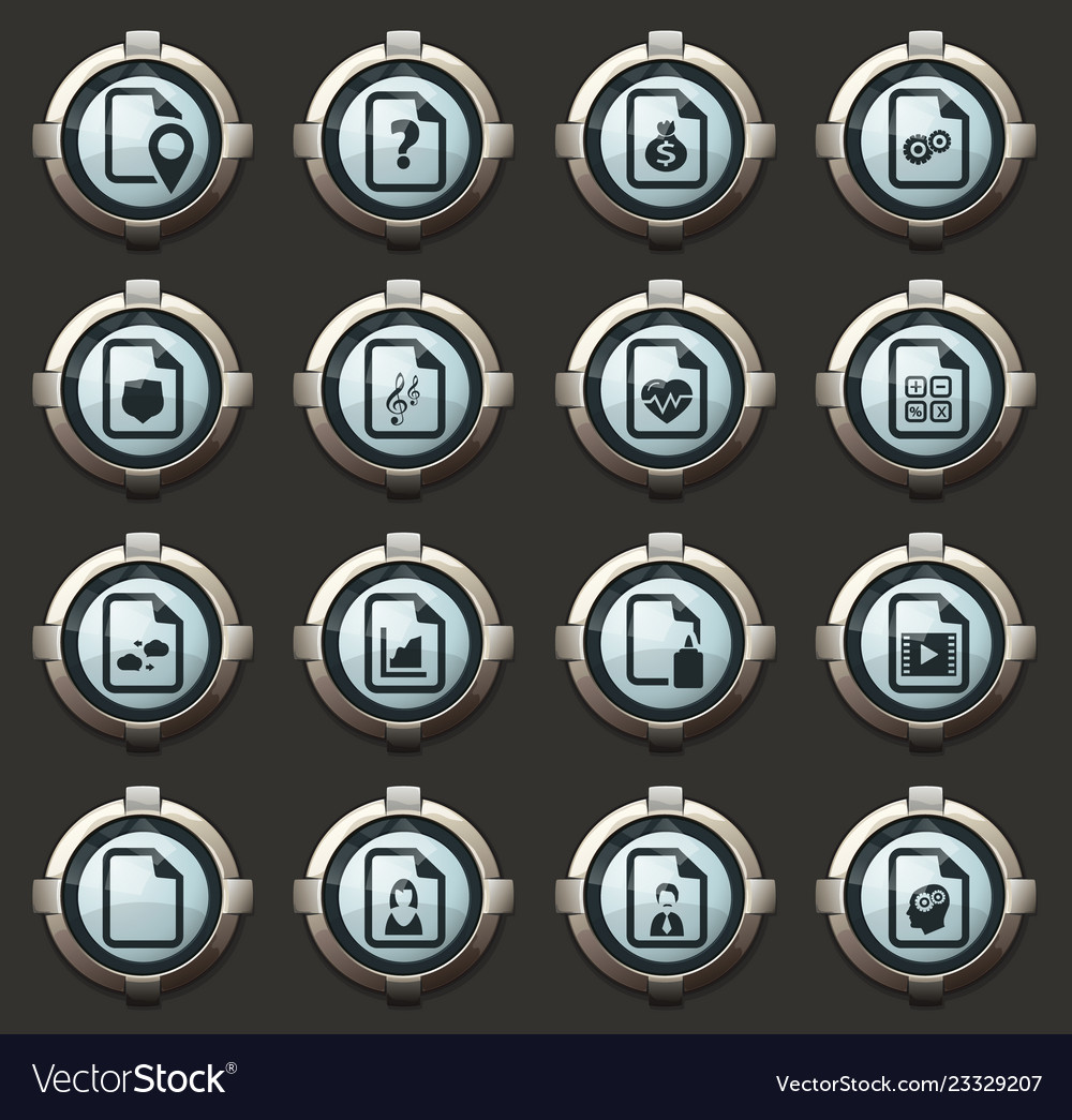 Documents icons set