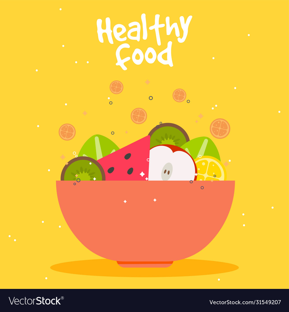 Healthy food poster Royalty Free Vector Image - VectorStock