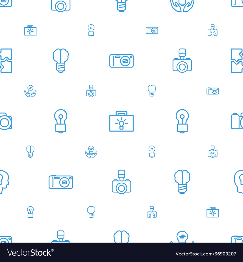 Inspiration icons pattern seamless white