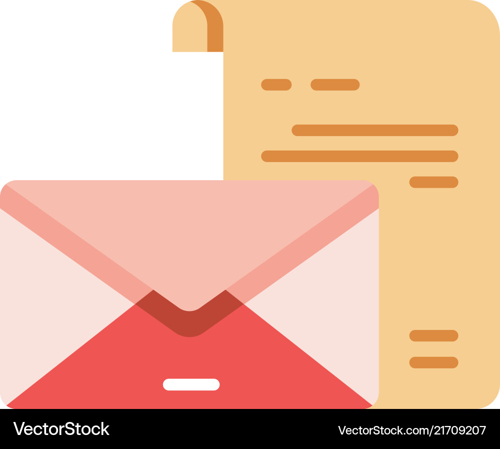 Letter flat Royalty Free Vector Image - VectorStock