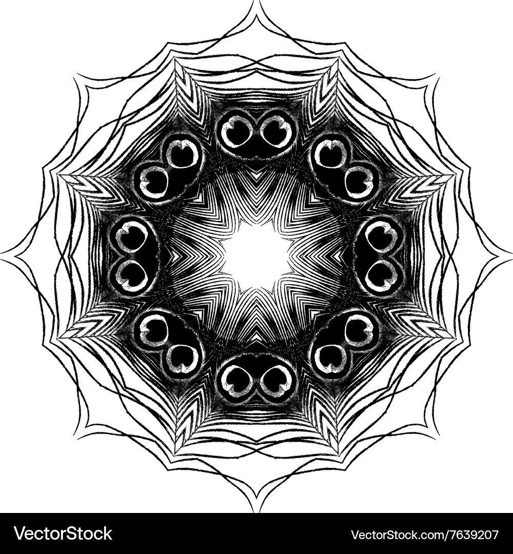 Mandala round ethnic pattern Royalty Free Vector Image