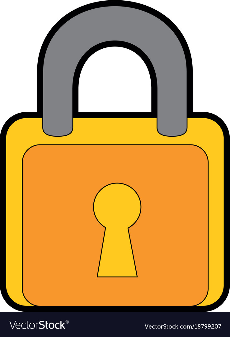 Padlock security isolated icon