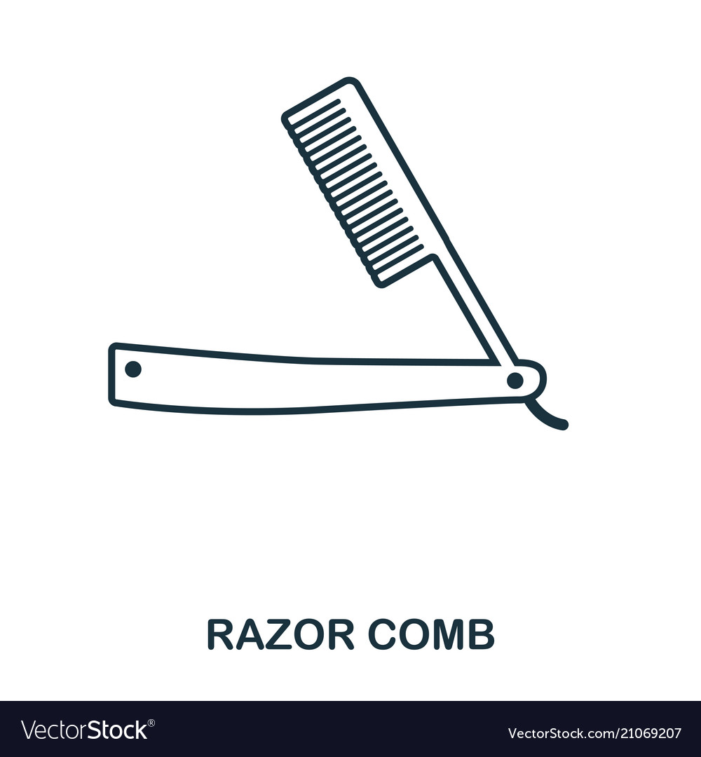 Razor comb icon flat style design ui
