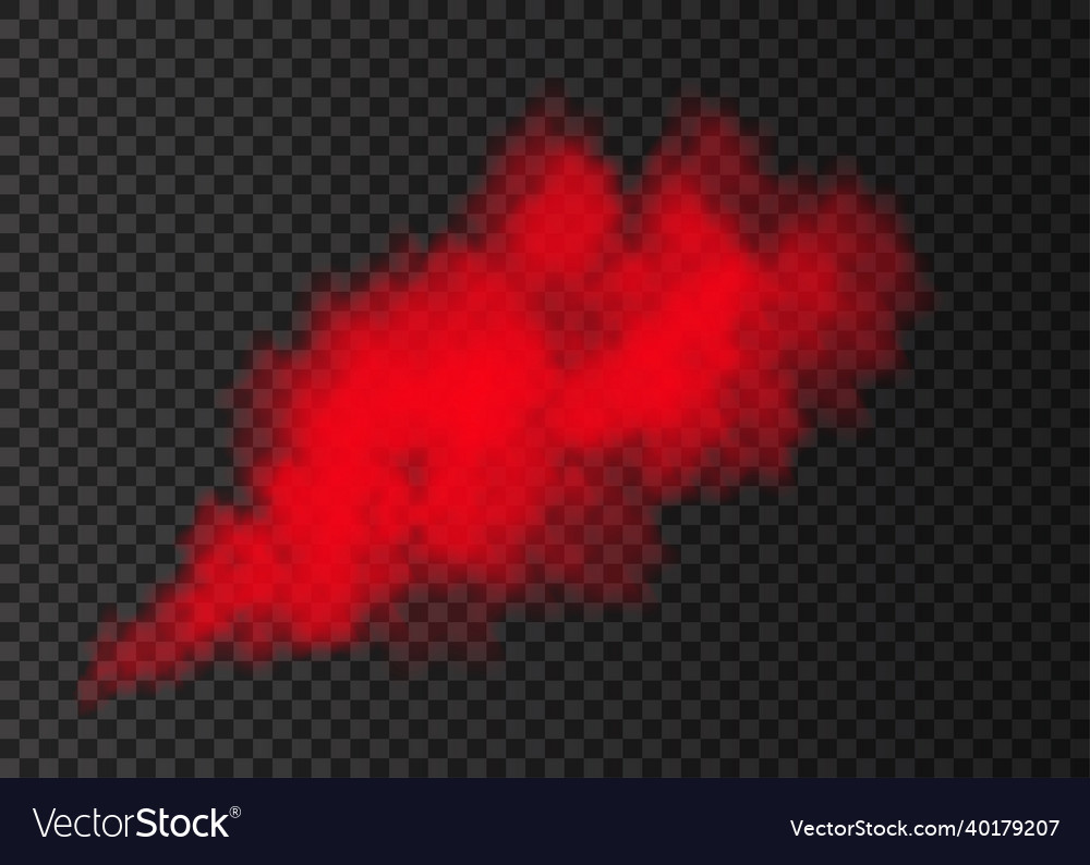 Red smoke explosion special effect isolated Vector Image