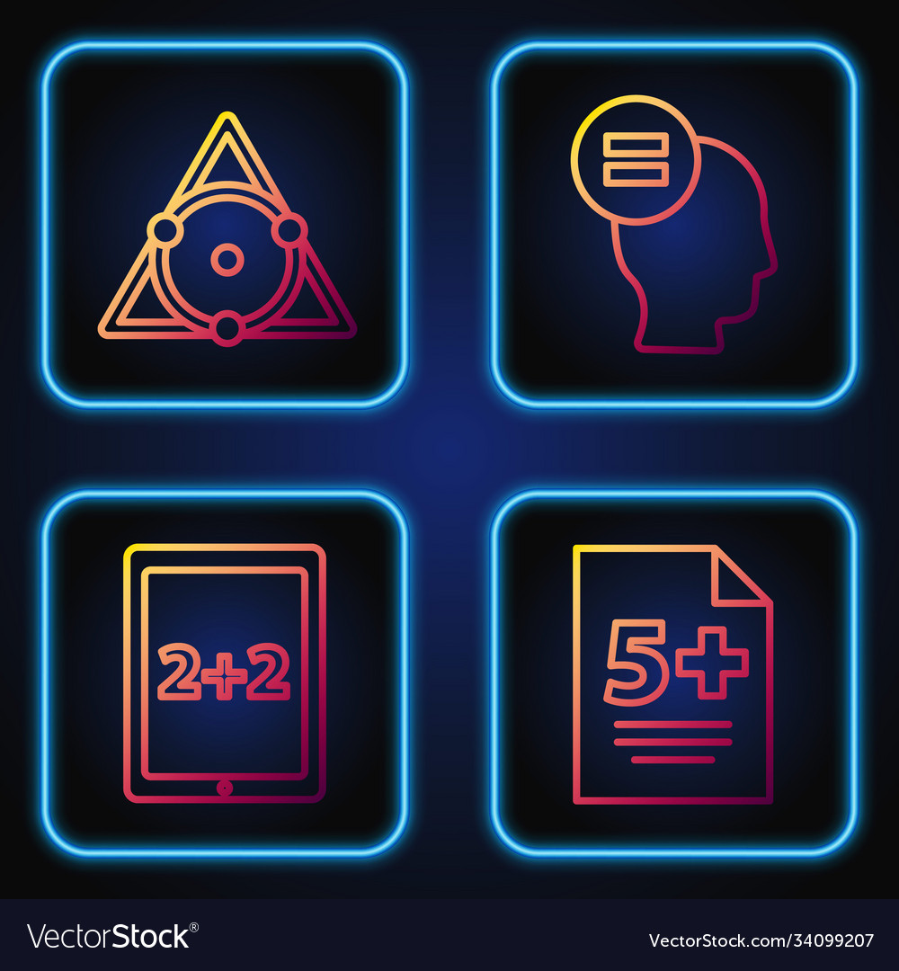 Set line calculator calculation chalkboard vector image Set line calculator calculation chalkboard
