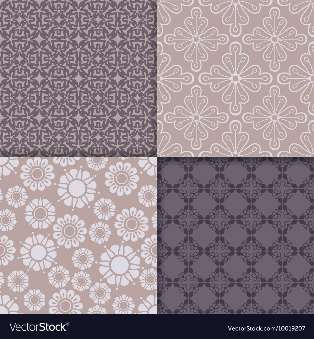 Violet and serenity geometric pattern set