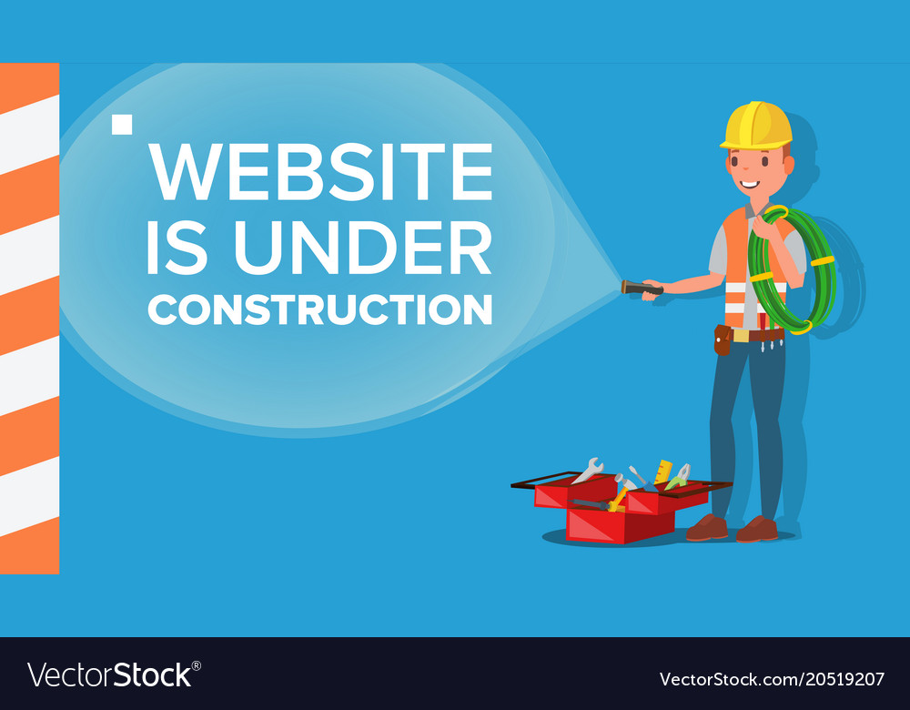site under construction error website Vector Image