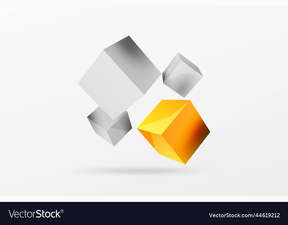 3d cubes abstract background composition