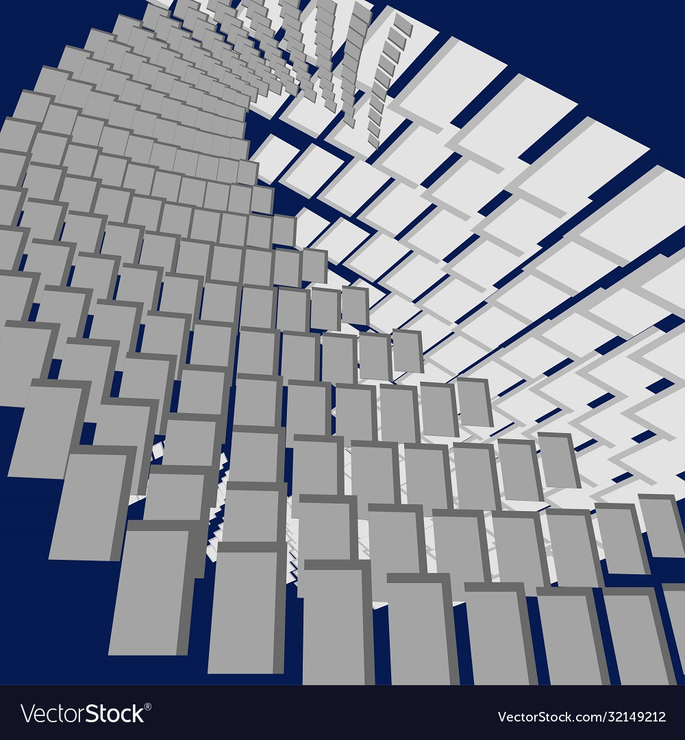 Abstract 3d background with dynamic objects