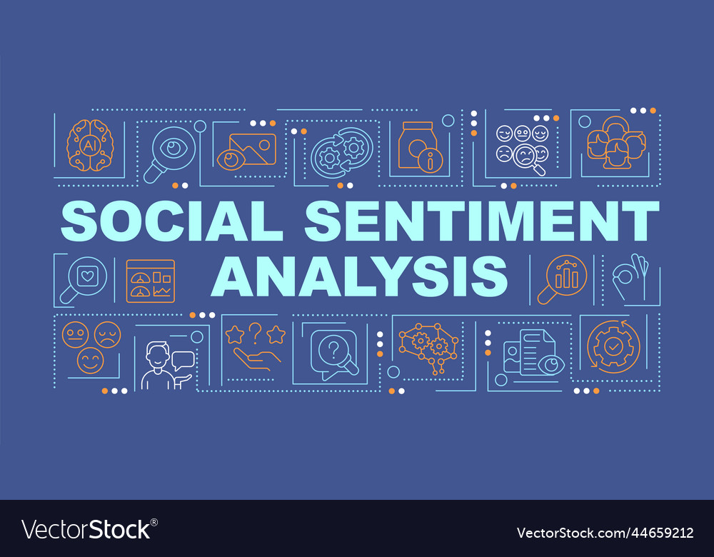 Audience sentiment analysis word concepts dark Vector Image Audience sentiment analysis word concepts dark
