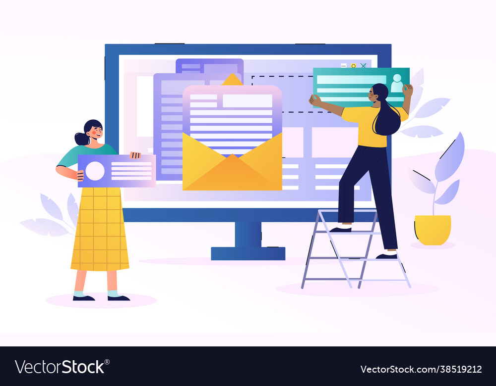 Concept creating an internet project vector image Concept creating an internet project