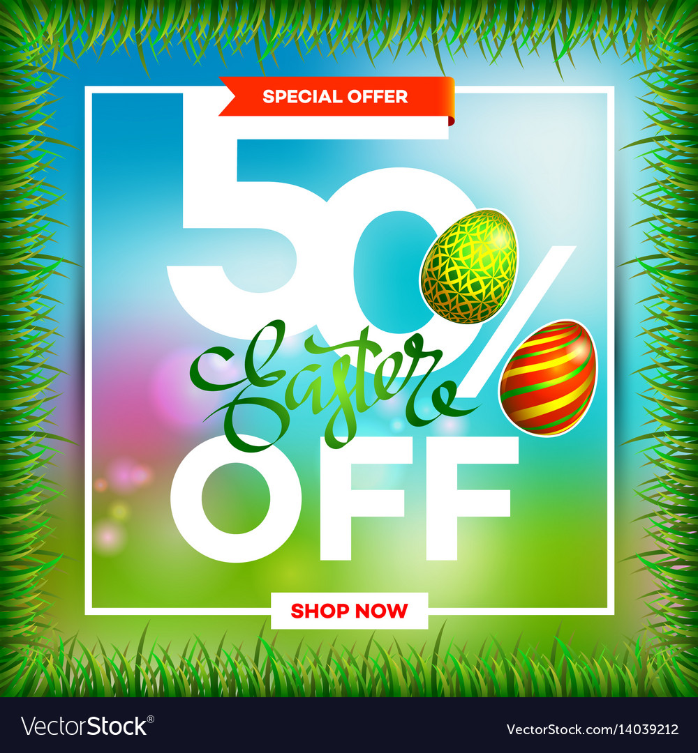 Easter egg sale banner background template 4