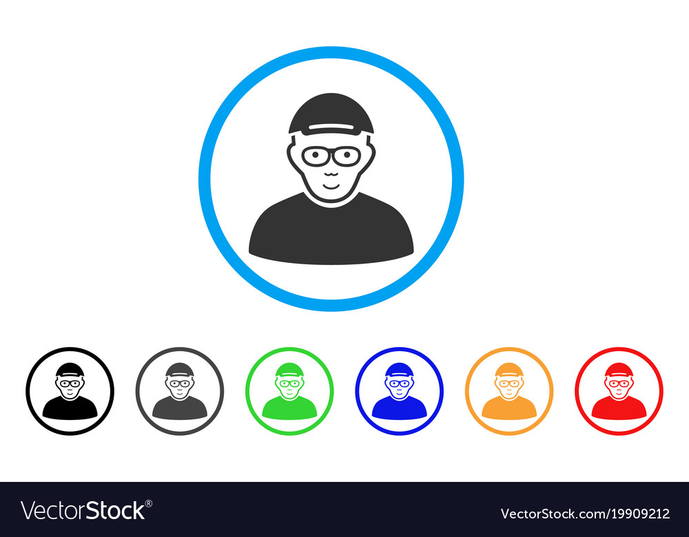Geek rounded icon
