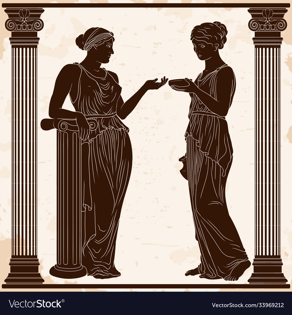 Greek women Royalty Free Vector Image - VectorStock