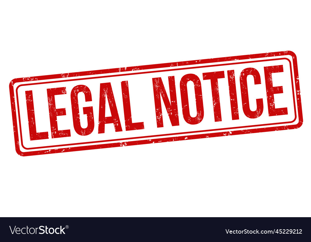 Legal notice grunge rubber stamp