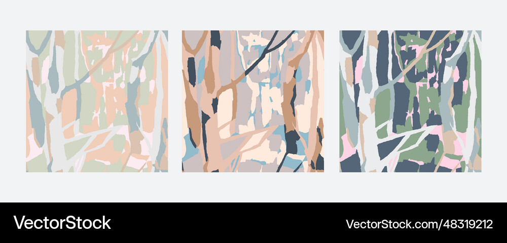Nature themed flower seamless patterns Royalty Free Vector