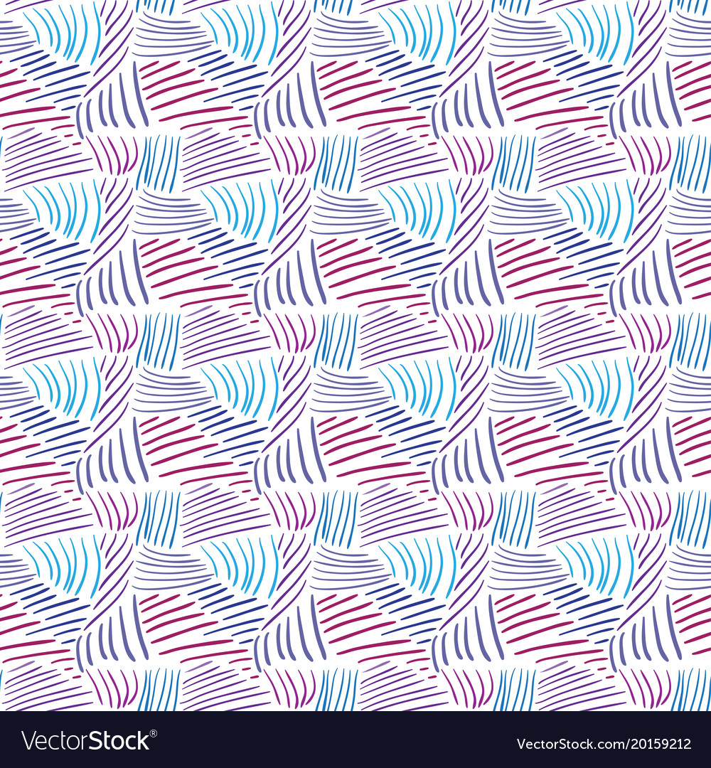 Seamless pattern with colorful line textures hand
