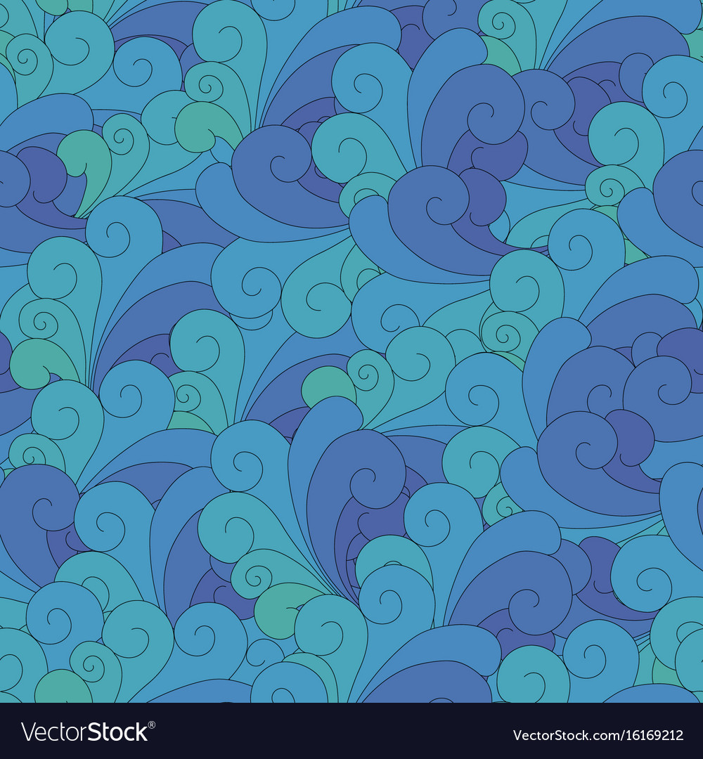 Seamless unusual pattern with waves