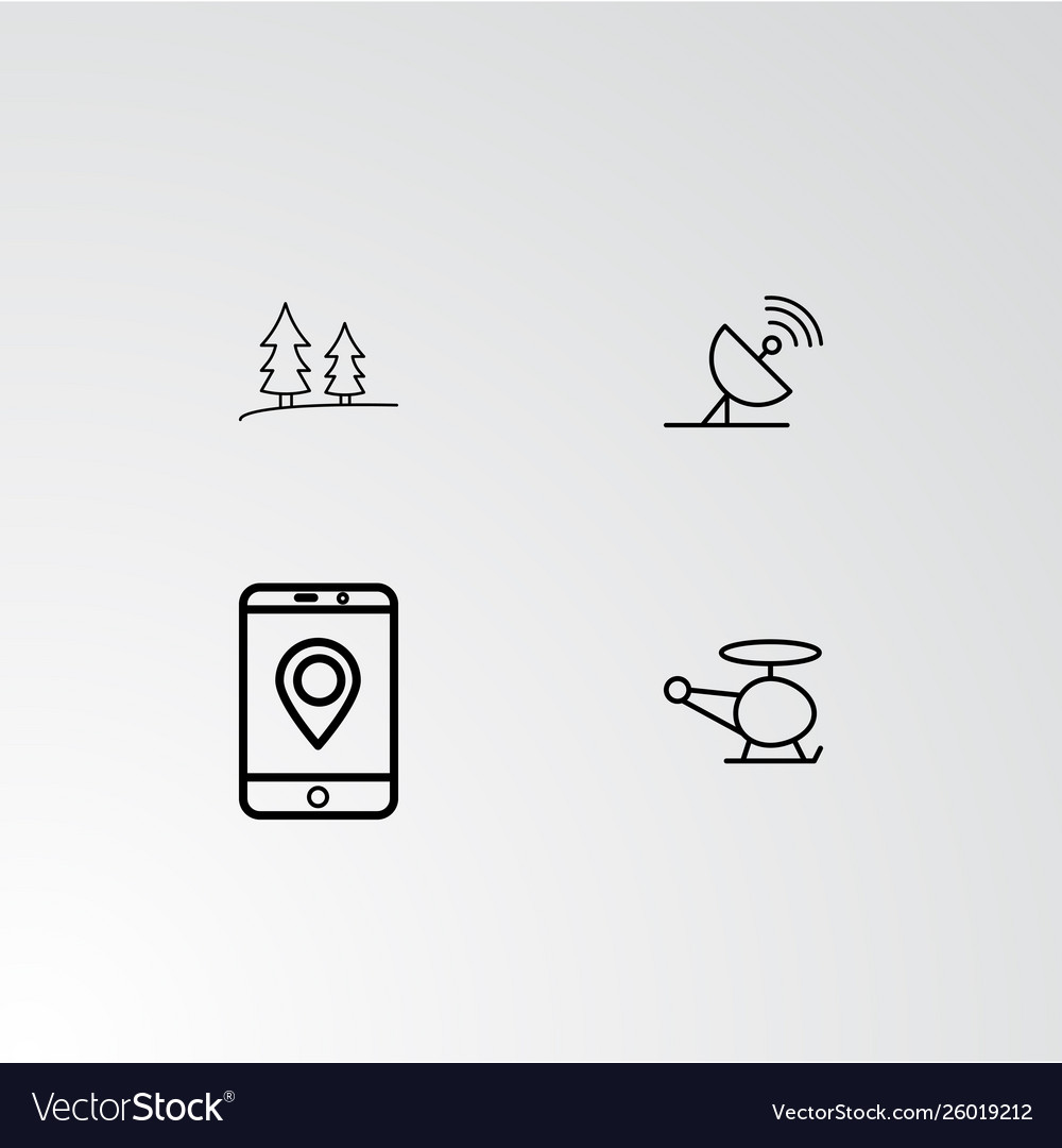 Set 4 perfect icons for navigation