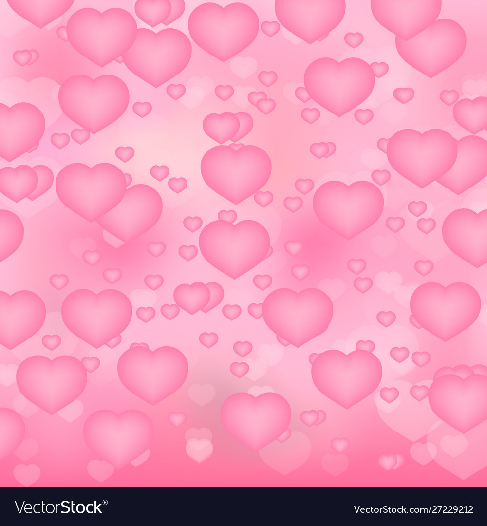 Weiche rosa Herzen 3d Hintergrund Valentinstag