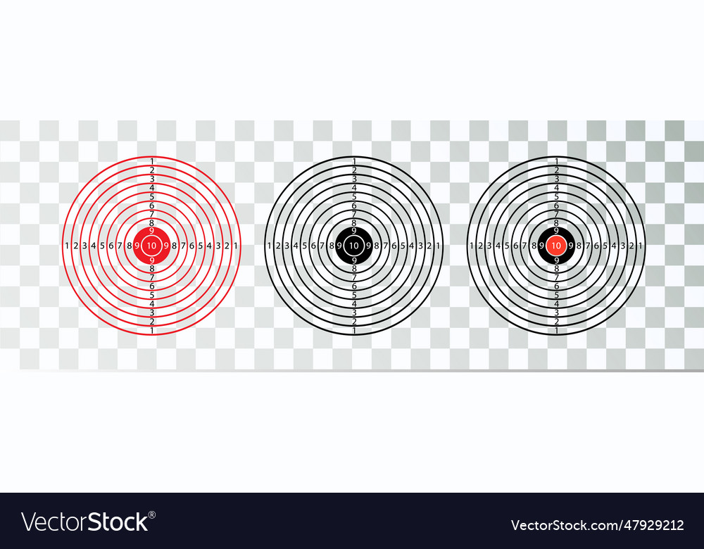 Target with numbers for shooting at a shooting Vector Image