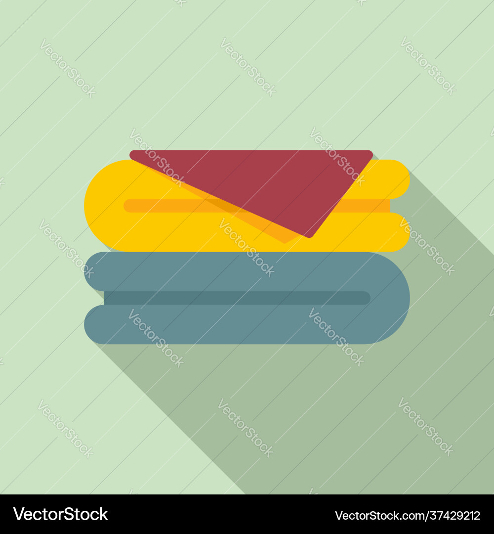 Textile stack icon flat style Royalty Free Vector Image