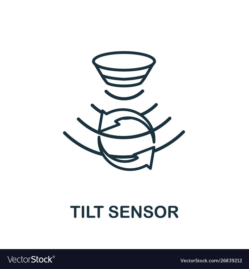 Tilt sensor outline icon thin line style from