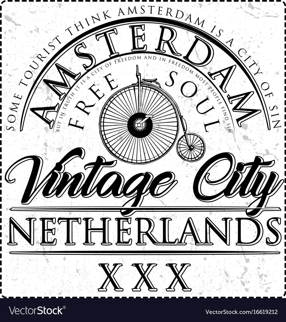 Typographische amsterdam Stadt Poster Design