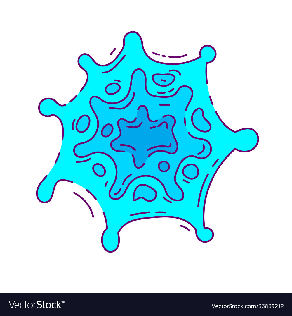 Virus germs and bacteria design objects character