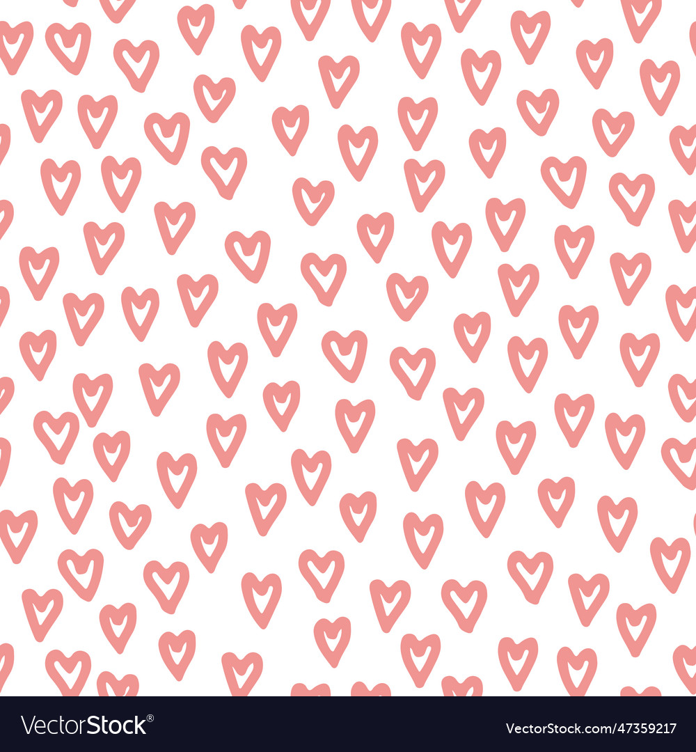 Abstract seamless pattern with hearts simple