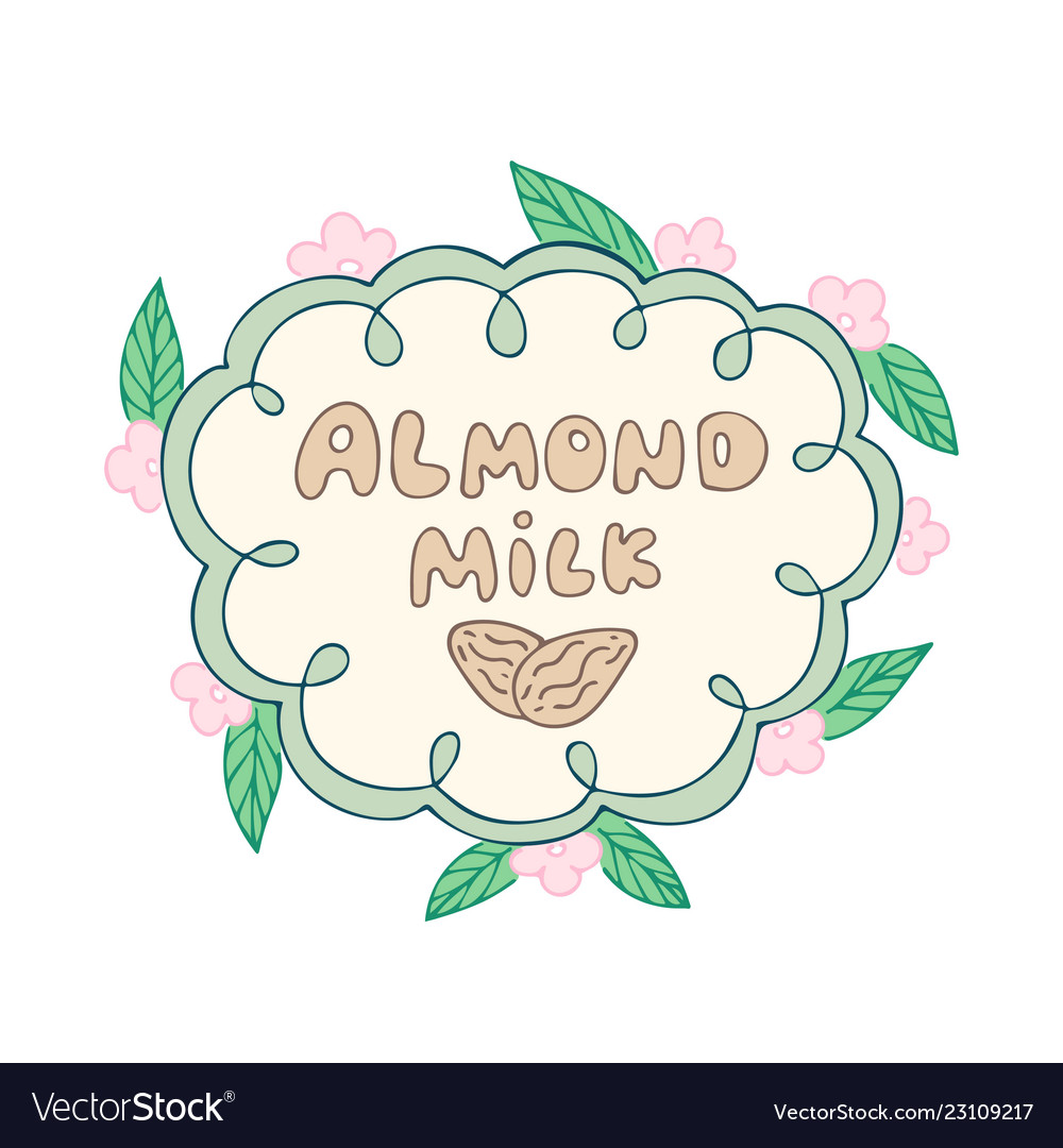 Almond Milk Label