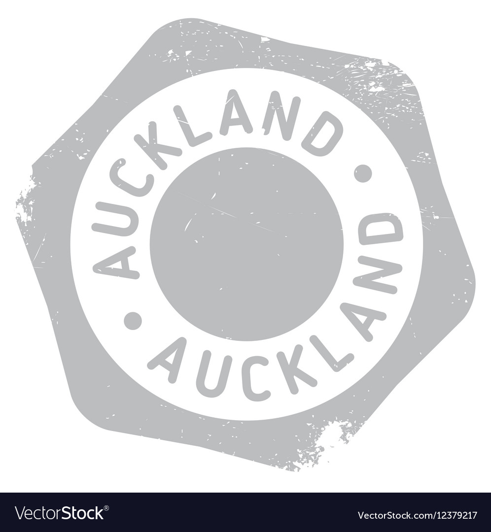 Auckland stamp rubber grunge