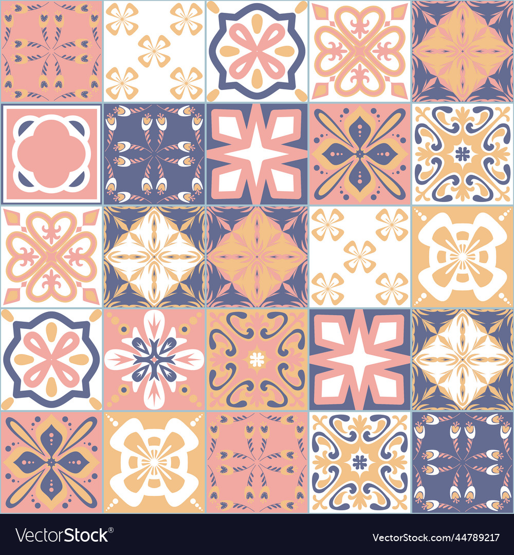 Azulejo ceramic square tiles spanish