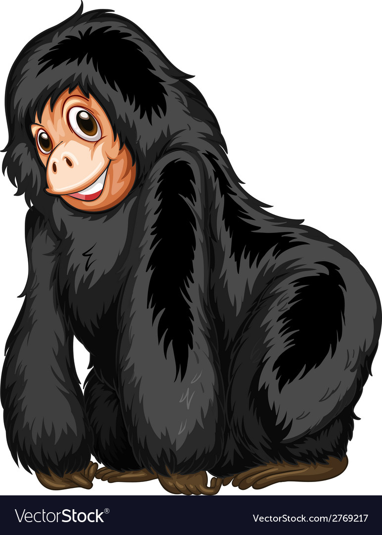 Black ape Royalty Free Vector Image - VectorStock