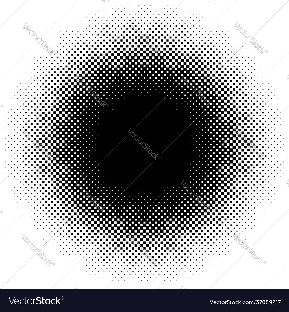 Circular halftone screentone element made