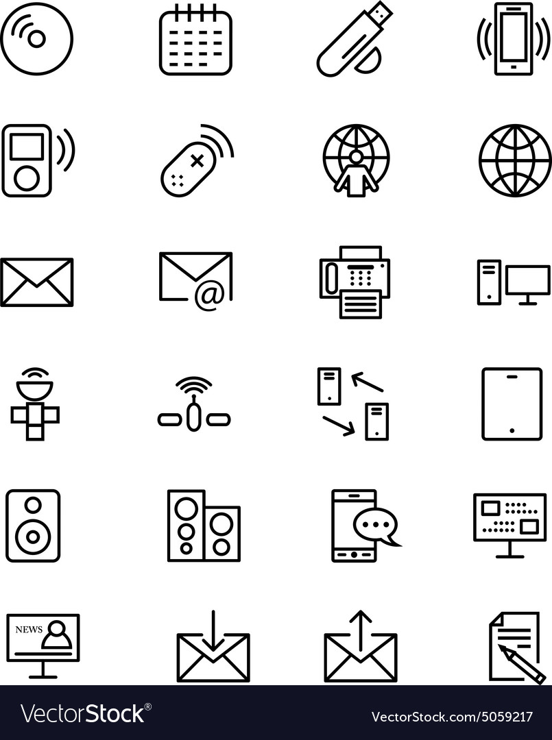 Communication line icons 7