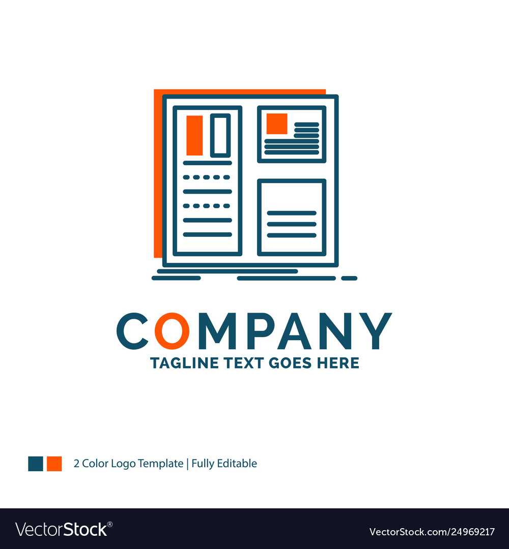 Design grid interface layout ui logo blue
