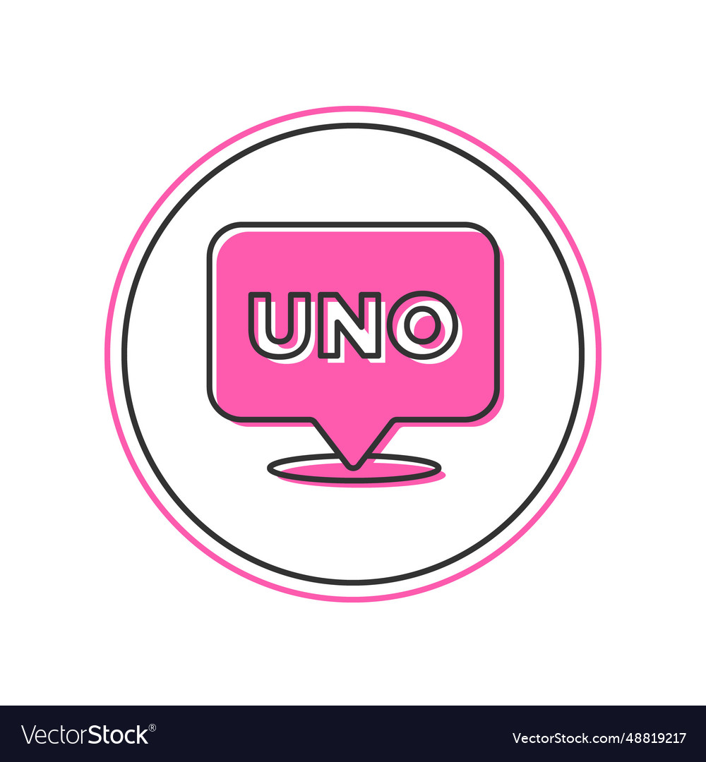 Filled outline uno card game icon isolated