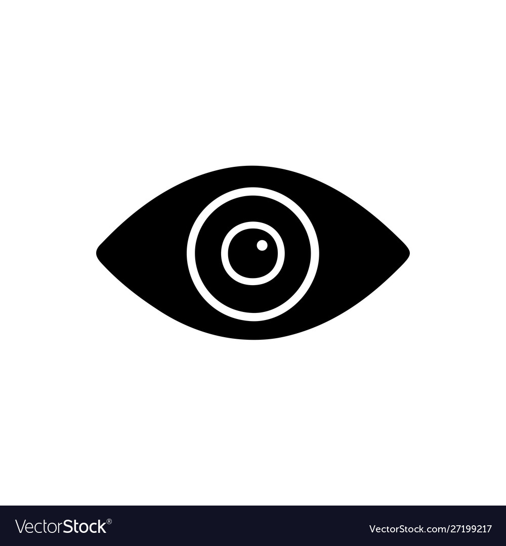 Flat eye icon Royalty Free Vector Image - VectorStock