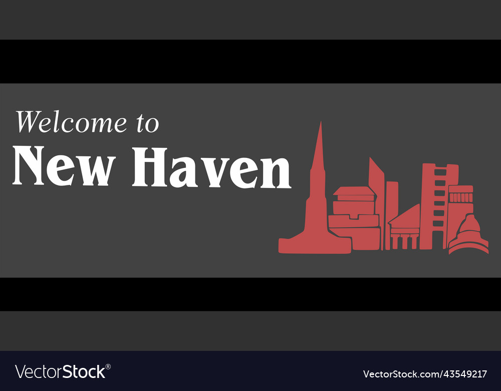New haven connecticut in black background