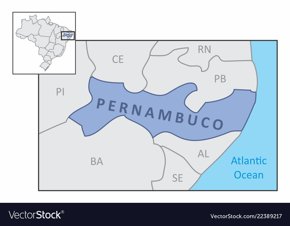 Staat pernambuco map