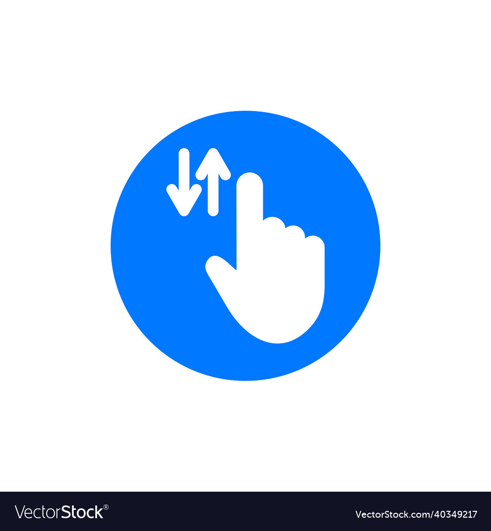 Swipe to up and down icon gesture