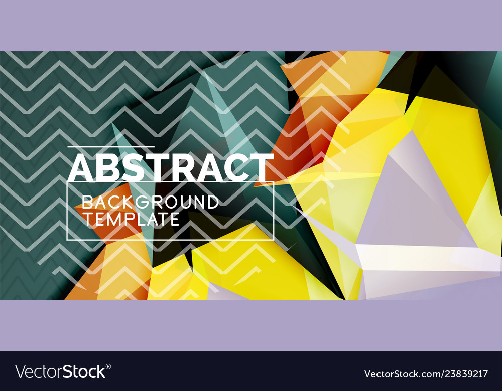 Triangular low poly background design vector image Triangular low poly background design
