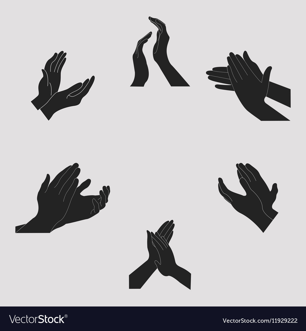 Applause set clapping hands