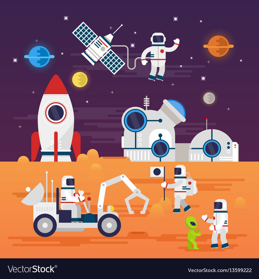 Astronaut and Alien Space Set