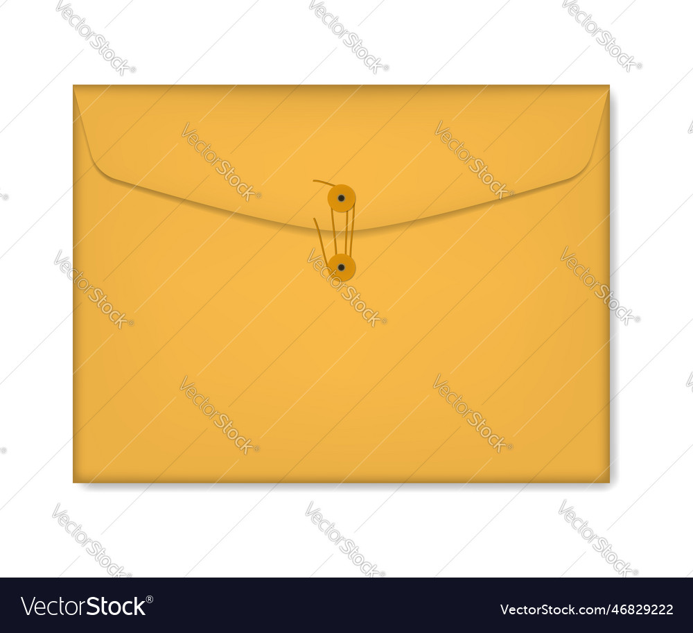 Closed paper envelope file folder with string