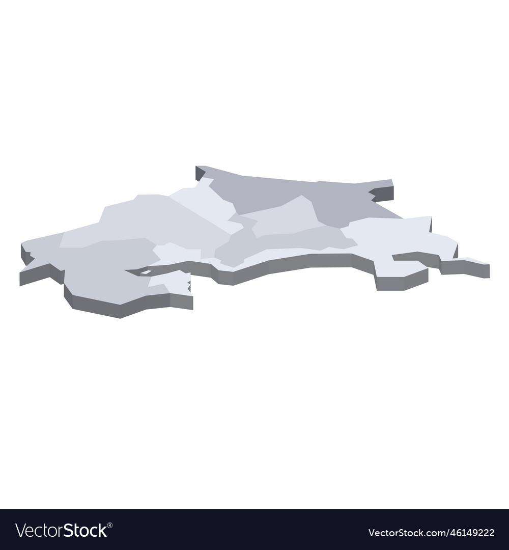 Costa rica political map of administrative Vector Image