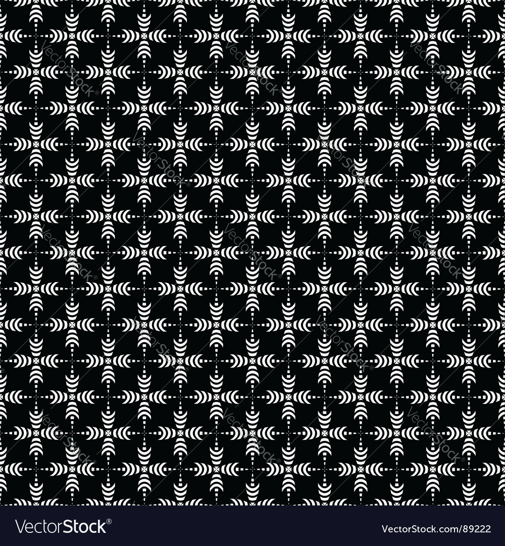 Crisscross Pattern - White on Black